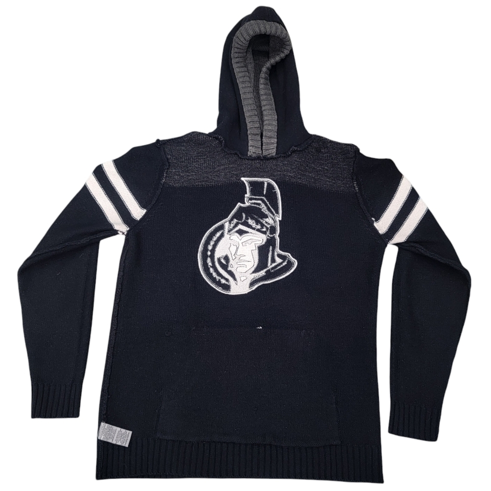 NHL by ILANCO Ottawa Senators Knit Hoodie Black Sens Pullover Sweater Me… - Picture 8 of 16